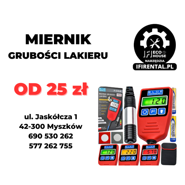 Miernik grubości lakieru Czujnik Tester P-13-S-AL Stal, Alu. Sonda Kulkowa